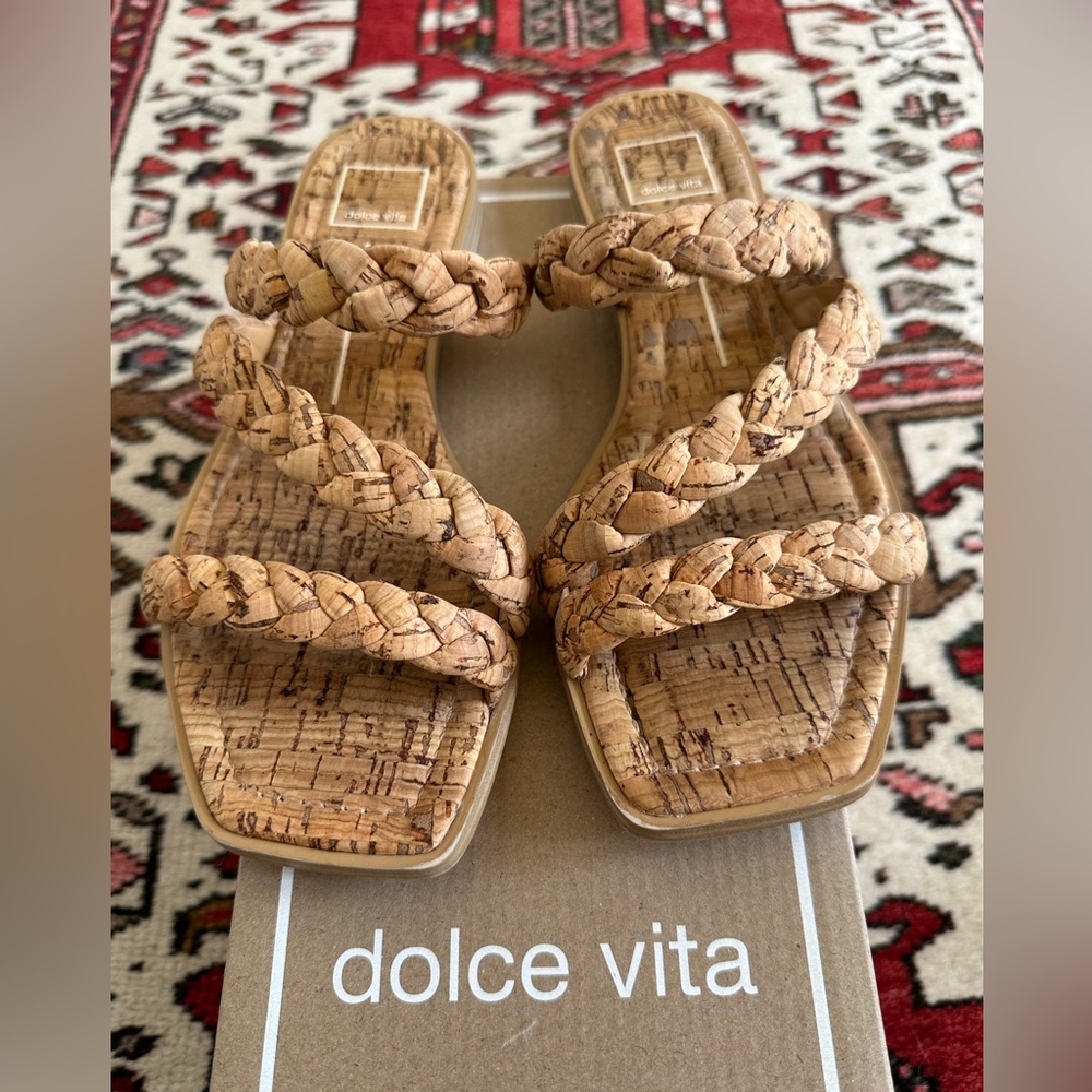 Braided strap cork flat slides by Dolce Vita size 7.5